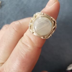 Sterling moonstone ring